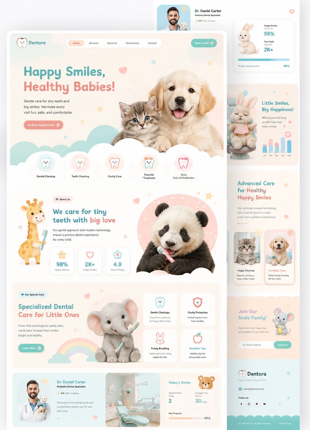 Dentora Kids Dental Clinic Website