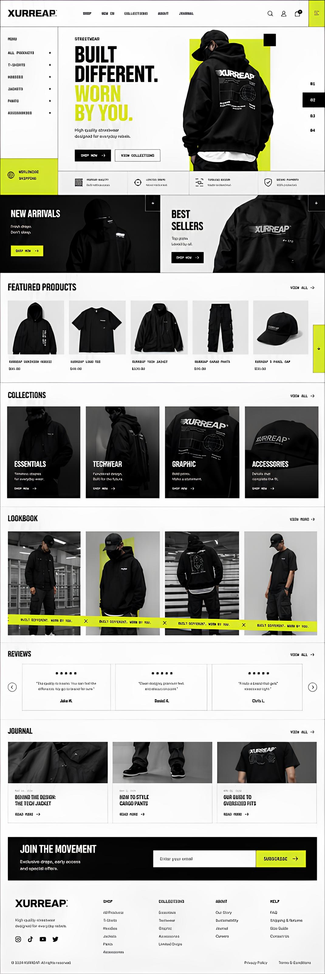 Xurreap streetwear ecommerce website